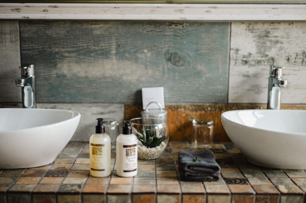 Bathroom detail in a Luxury Family Room